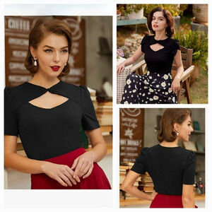 Belle Poque Sexy Cutout ‎ 1950s Vintage Blouse